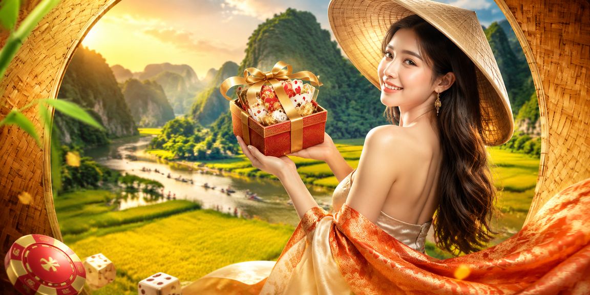 Người dùng tham gia trò chơi bài với nón lá tại Ninh Bình