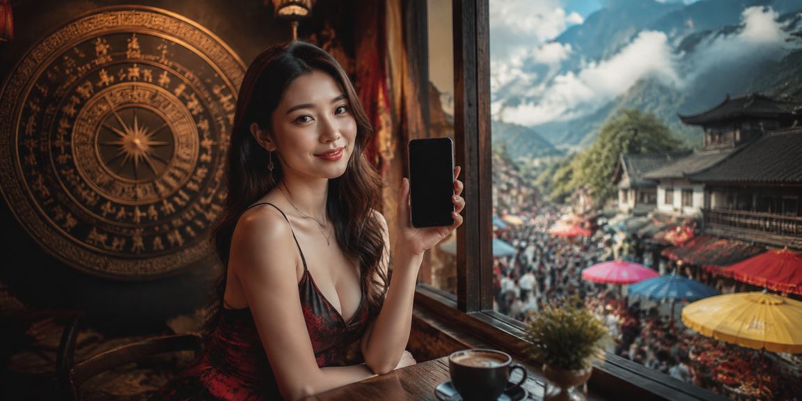 Người dùng thư giãn uống cà phê và chơi game trên điện thoại tại Sapa